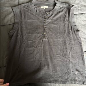 Madewell Charcoal Button-Up Top